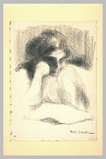 Buste de femme accoudée