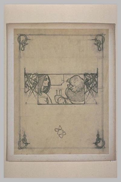 Etude pour Ilsée, chapitre II : Homme et femme vus en buste, se faisant face
