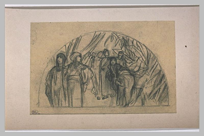 Etude pour Ilsée, chapitre I : Groupes de personnages en conversation