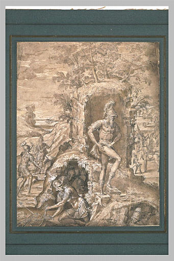 David épargnant Saül dans la caverne