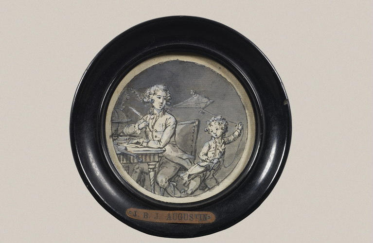 Portrait du mathématicien François Corbeau assis à une table