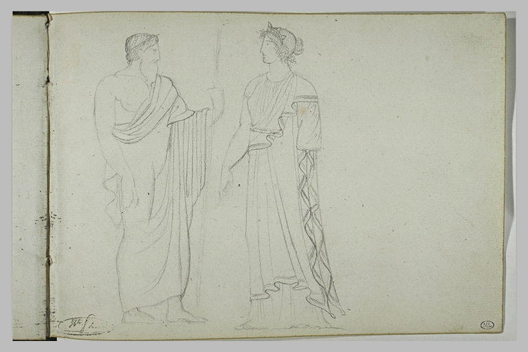 Couple face à face, d'après l'antique