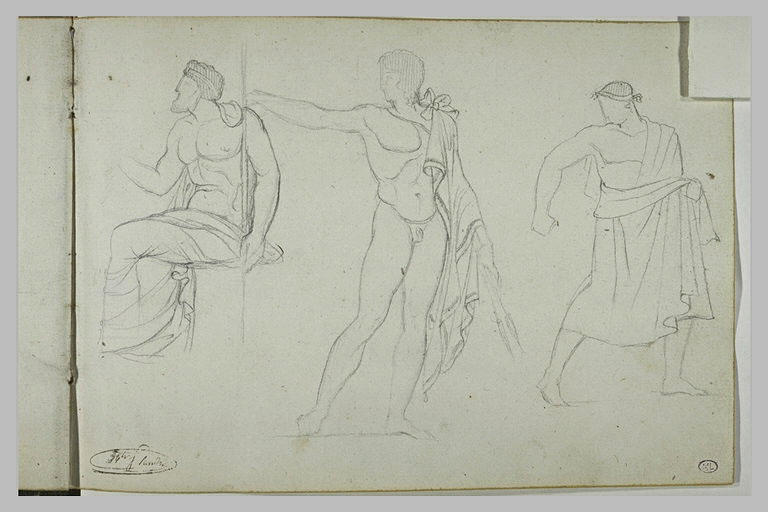 Trois études de personnages d'après l'antique