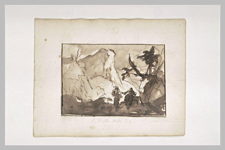 Le Diable tente Jésus jeûnant dans le désert, sur la montagne