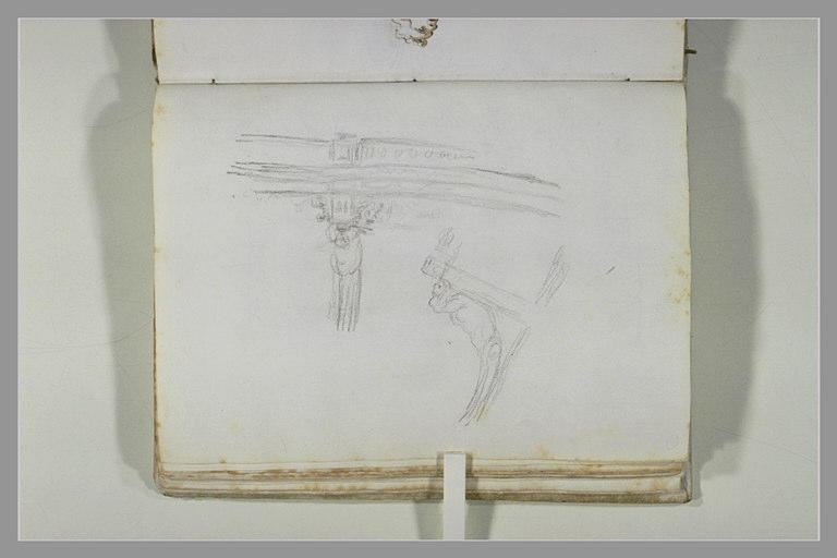 Croquis d'architecture avec petites figures