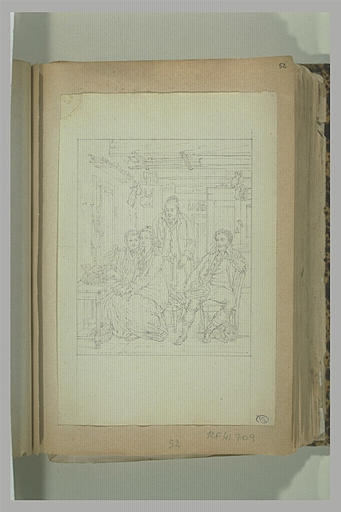 Gentilhomme faisant ses adieux à ses enfants