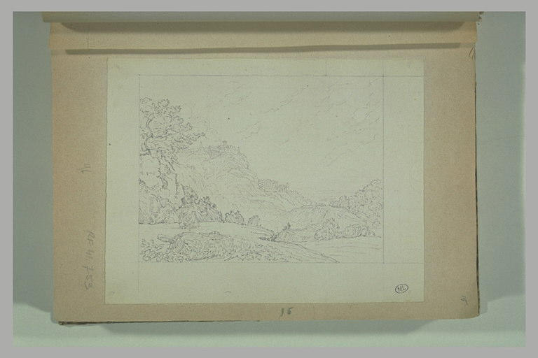 Paysage à Tivoli avec un artiste travaillant