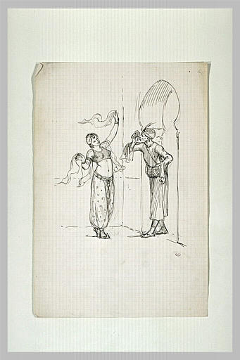 Orientale observée à travers des bésicles par un vieillard