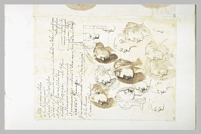 Quatre études d'une tête de femme