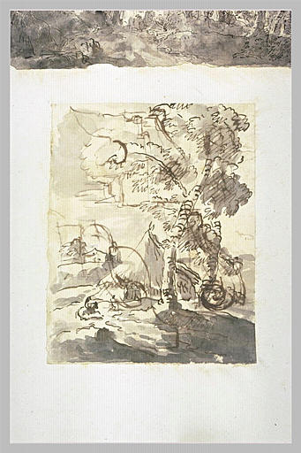 Hutte près d'un arbre