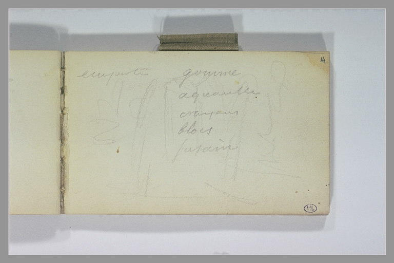 Silhouettes ; notes manuscrites