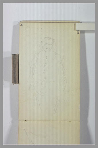 Un homme bebout, vu de face