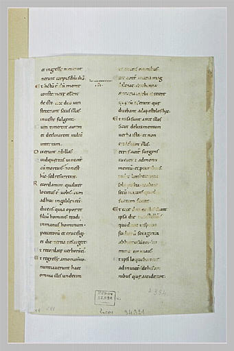 Texte manuscrit : Evangile selon saint Luc