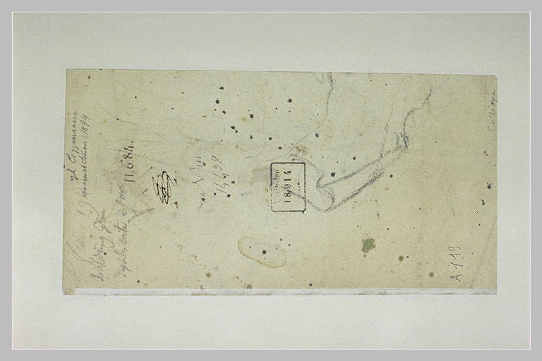 Fragment d'étude de draperie