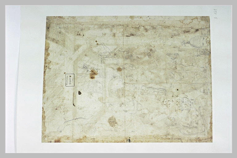 Feuille d'études de têtes et de petites figures