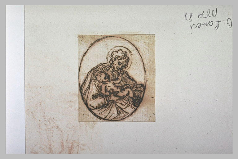 Vierge à l'Enfant dans un médaillon