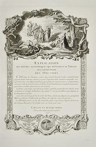 Explication de figures allégoriques de La Cérémonie des Onctions : texte