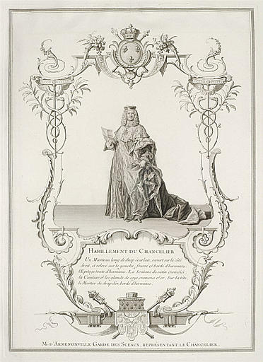 Habillement du chancelier. M. D'Armenonville Garde des Sceaux (...)