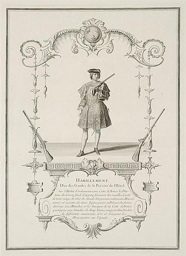Habillement d'un des gardes de la prévôté de l'hôtel du Roy