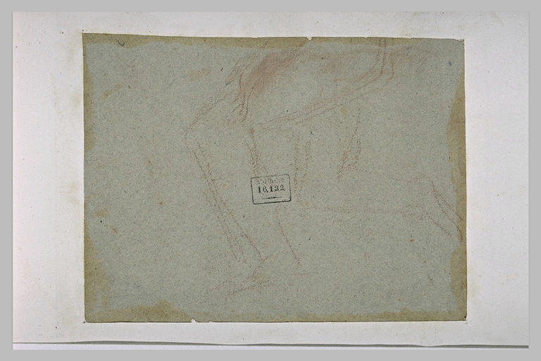 Esquisse d'une paire de jambes, vue de profil