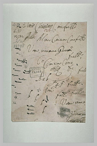 Annotations manuscrites, et notes de musique