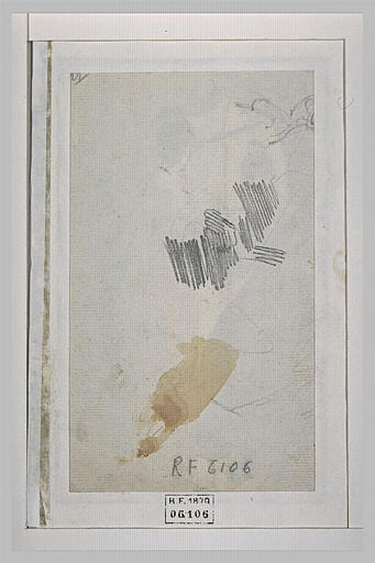 Buste de femme, de profil ; traits