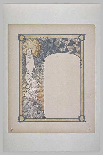 Etude pour Ilsée, chapitre III : Figure s'élevant au-dessus d'un personnage, baisant les lèvres du soleil