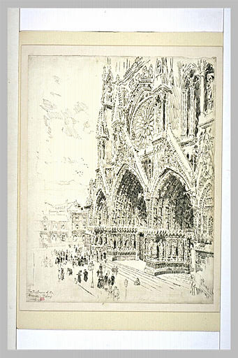 Reims, les trois portails de la façade occidentale de la cathédrale