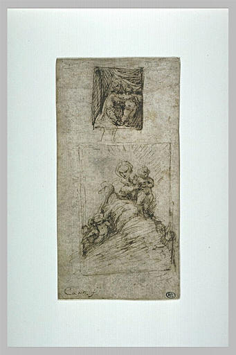 Deux études pour la Madone du Rosaire