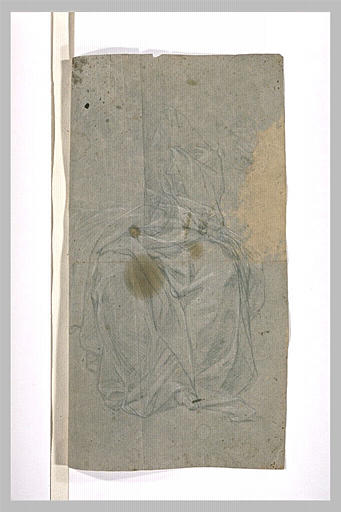 Etude d'une figure drapée assise
