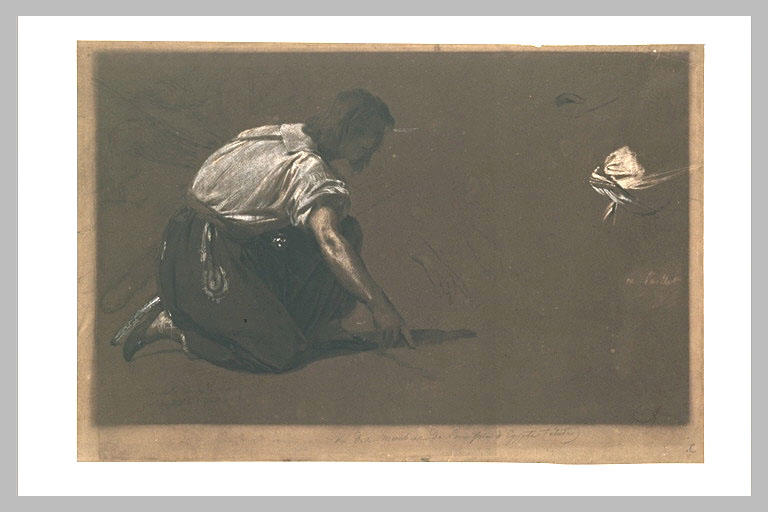 Etude d'homme agenouillé