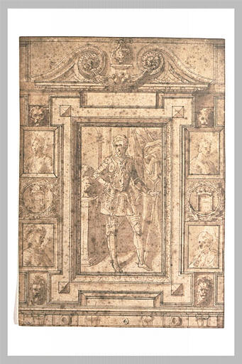 Modello d'un trumeau, avec le chiffre d'Henri IV