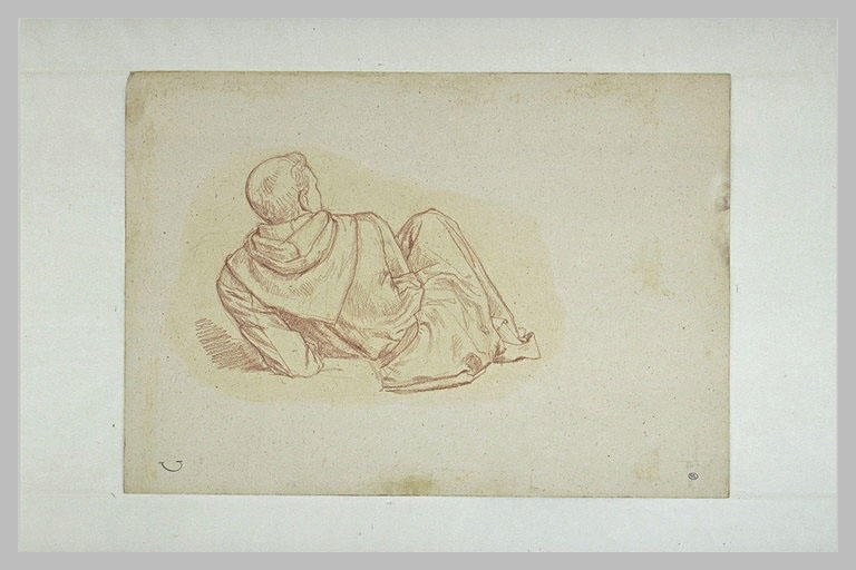 Etude pour la lunette de Saint Louis au Pavillon Denon : moine