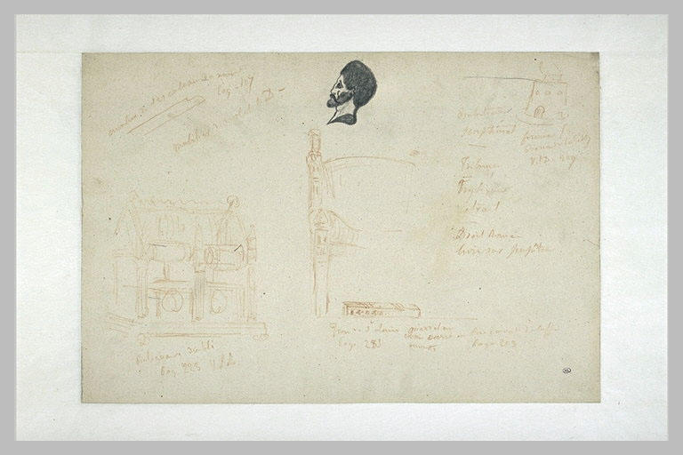 Reliquaire, trône : études pour le Pavillon Denon