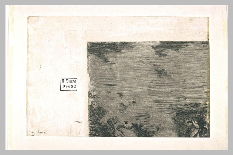 Fragment d'une eau-forte avec un cheval