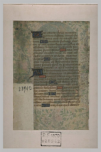Texte manuscrit avec lettrines