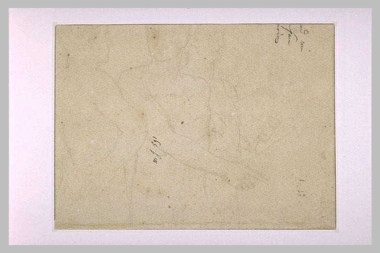 Homme désignant une direction à deux autres hommes