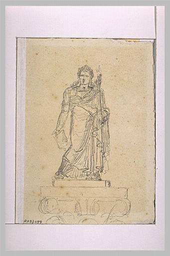 Feuille d'étude pour une sculpture de Napoléon Ier