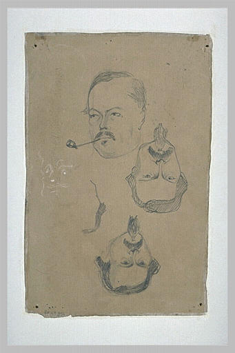 Trois têtes d'hommes