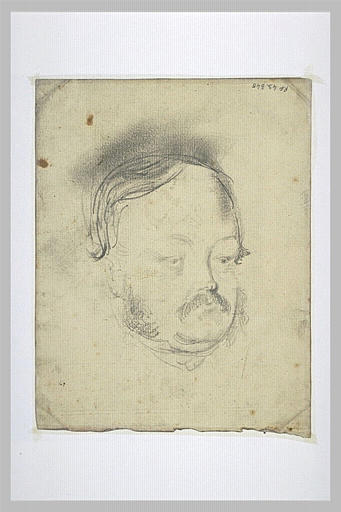 Tête d'homme avec favoris et moustache