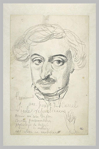 Portrait charge de Carrel