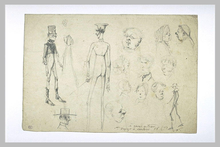 Feuille de croquis caricaturaux