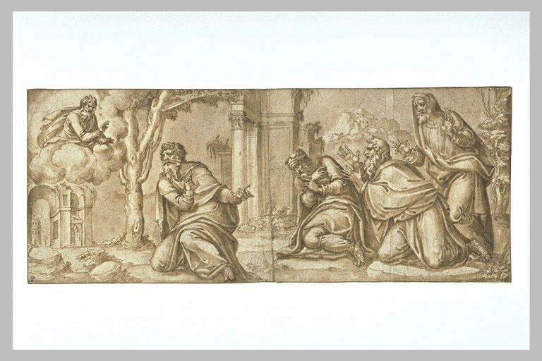 Dieu le Père apparaissant à quatre personnages