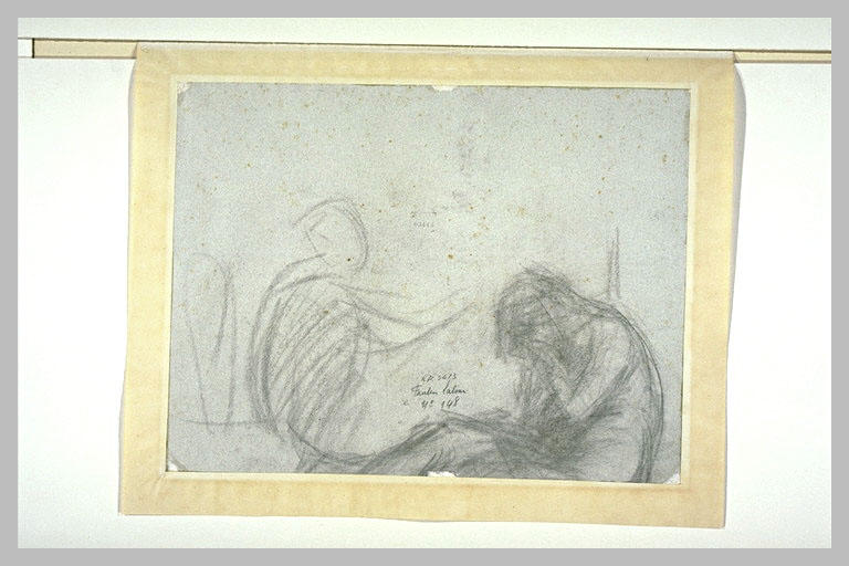 Figure assise et figure à mi-corps se tournant