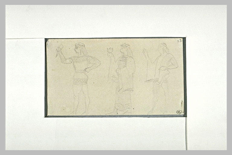 Athènes ? Scène de banquet : serviteurs (fresque ou bas-relief ?)