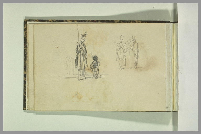 Deux scènes avec des militaires