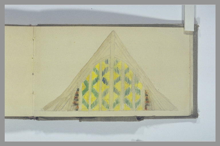 Étude d'un décor en terre cuite vernissée pour un fronton