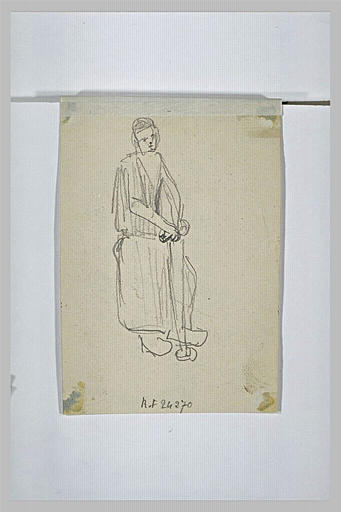 Ouvrier debout, se reposant