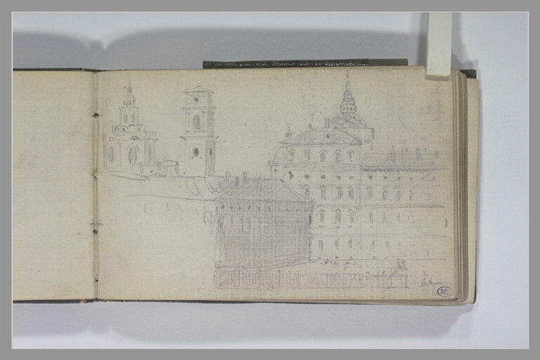 Vue de bâtiments et d'une église