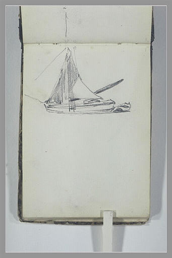 Bateau à voile avec sa chaloupe